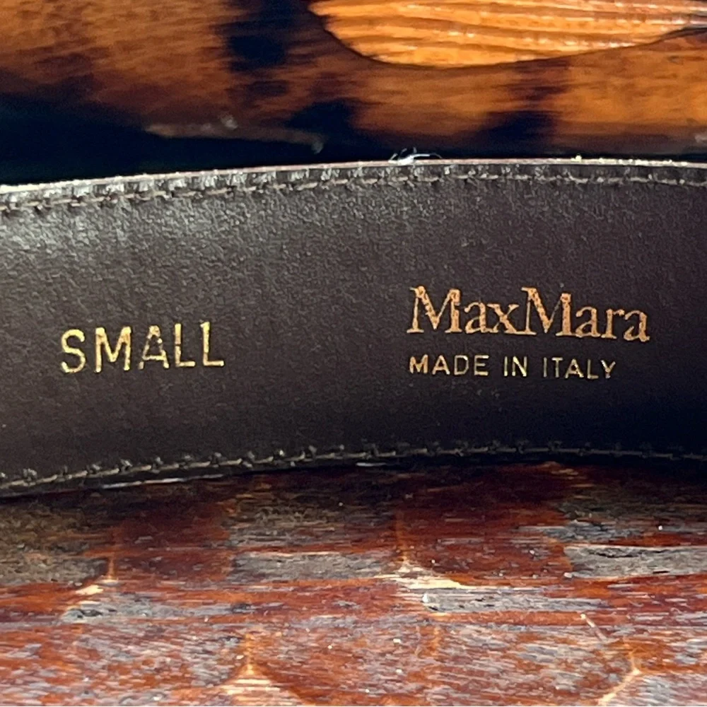 Croc🐊Embossed MaxMara Leather Belt Made in Italy Size Small Excellent Condition - Picture 3 of 4